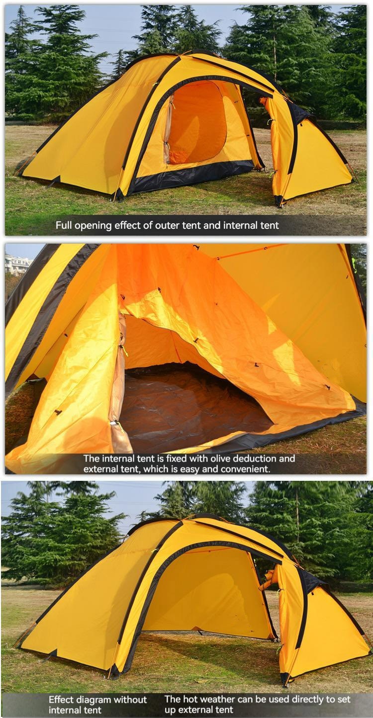 Cheap Goat Tents Good Quality Double Layer 3 4 Person Waterproof Pu5000mm Ultralight Ultralarge Outdoor Tent Tente De Camping Barraca Bivvy Tents 